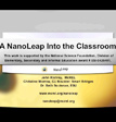 Screen shot of NanoLeap into Classroom PowerPoint Slide